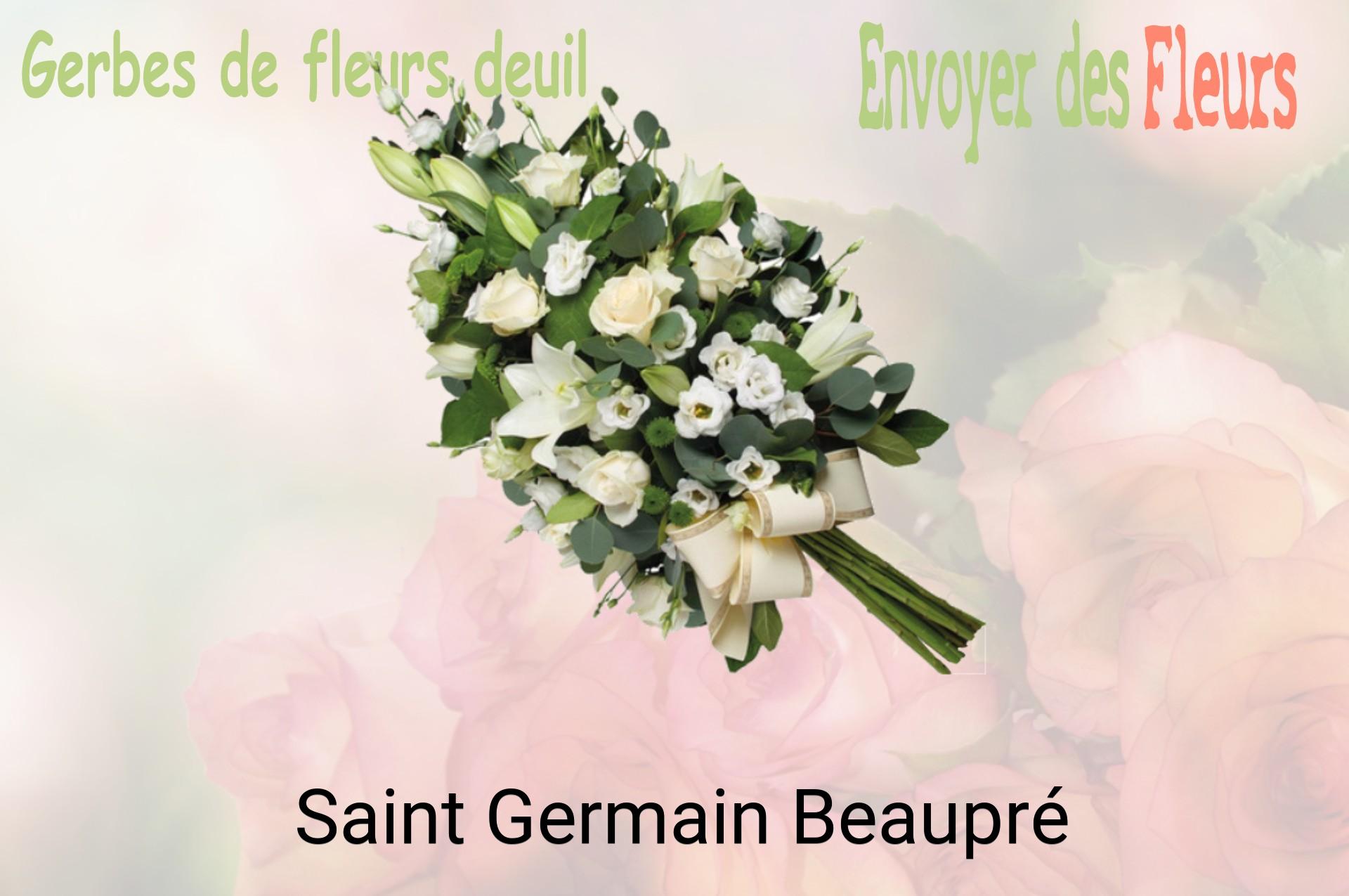 Gerbe de fleurs de deuil livrée à Saint-Germain-Beaupré
